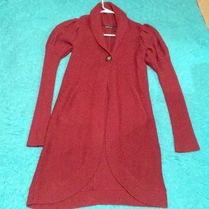 Victoria’s Secret Long red knit cardigan! 🍒